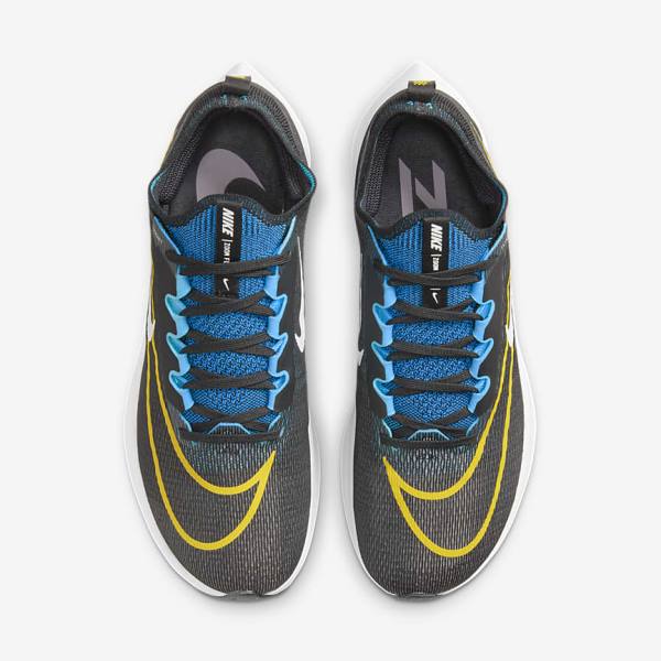 Men's Nike Zoom Fly 4 Road Running Shoes Black / Green / Orange | NK275NYH