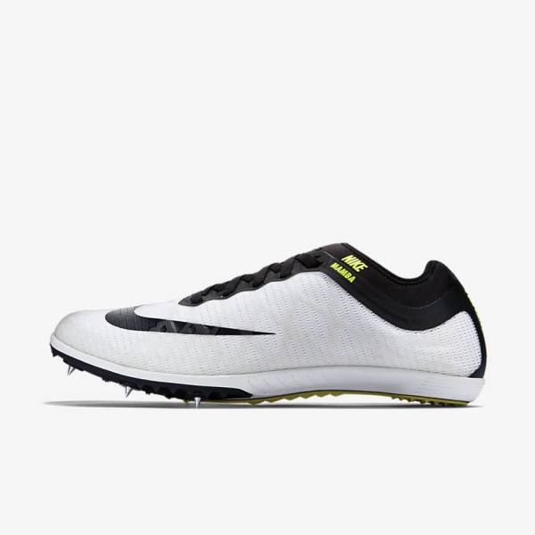 Men\'s Nike Zoom Mamba 3 Unisex Distance Spike Running Shoes White / Black | NK195QUY