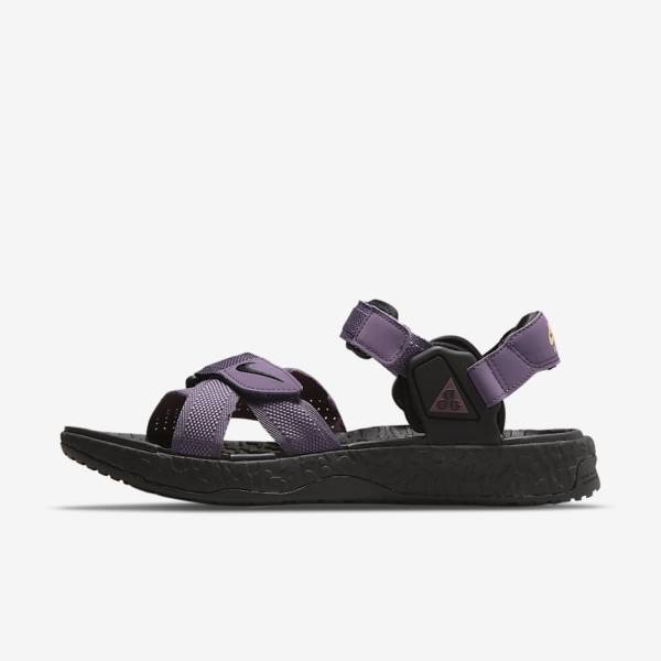 Women\'s Nike ACG Air Deschutz Sandals Black | NK413ZQR