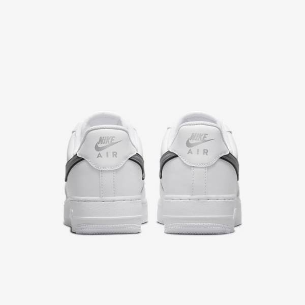 Women's Nike Air Force 1 07 Essential Sneakers White / Black / Metal Silver | NK074BKH