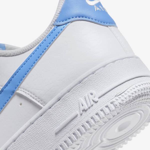 Women's Nike Air Force 1 07 Next Nature Sneakers White / Metal Silver / Blue | NK034GYW