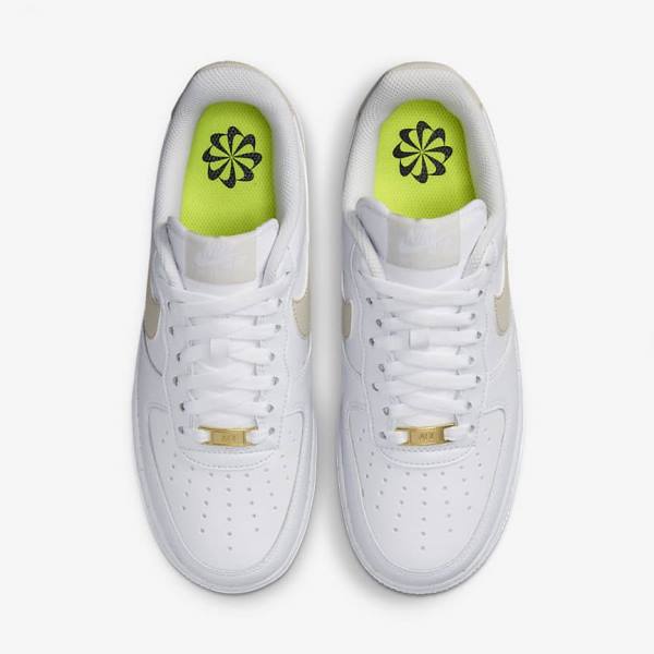 Women's Nike Air Force 1 07 Next Nature Sneakers White / Metal Gold / Light Brown | NK194NYR