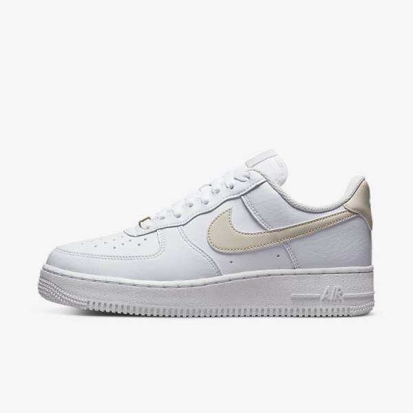 Women\'s Nike Air Force 1 07 Next Nature Sneakers White / Metal Gold / Light Brown | NK194NYR