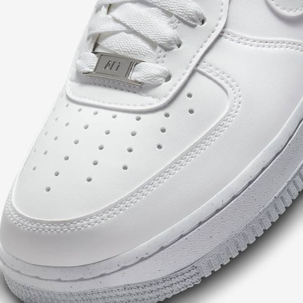 Women's Nike Air Force 1 07 Next Nature Sneakers White / Black / Metal Silver | NK461ACX