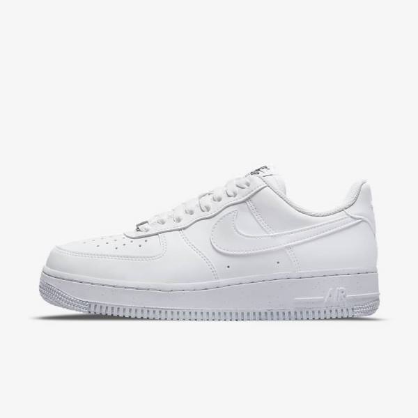 Women\'s Nike Air Force 1 07 Next Nature Sneakers White / Black / Metal Silver | NK461ACX