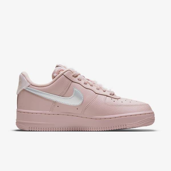 Women's Nike Air Force 1 07 Sneakers Pink / Metal Silver | NK985CFU