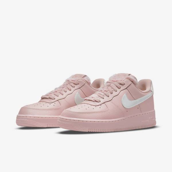 Women's Nike Air Force 1 07 Sneakers Pink / Metal Silver | NK985CFU