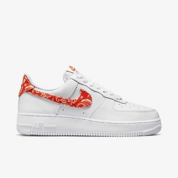 Women's Nike Air Force 1 07 Sneakers White / Orange | NK841KNH