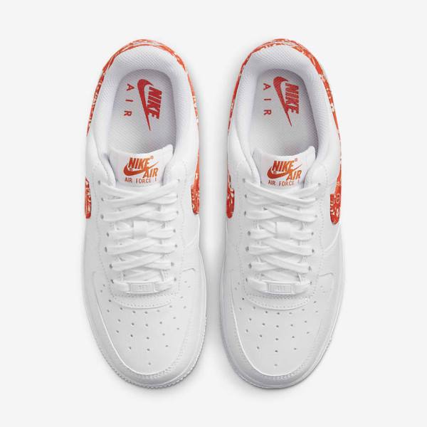 Women's Nike Air Force 1 07 Sneakers White / Orange | NK841KNH