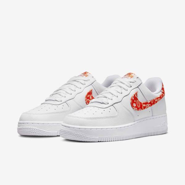 Women's Nike Air Force 1 07 Sneakers White / Orange | NK841KNH