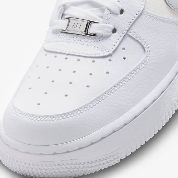 Women's Nike Air Force 1 07 Sneakers White / Metal Silver / Platinum | NK893RLU