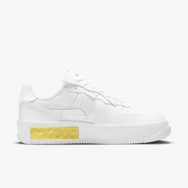 Women's Nike Air Force 1 Fontanka Sneakers White / Yellow / White | NK109MIT