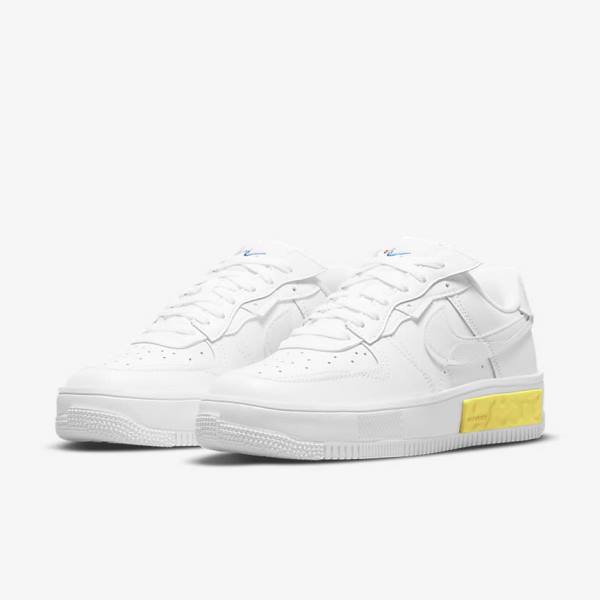 Women's Nike Air Force 1 Fontanka Sneakers White / Yellow / White | NK109MIT