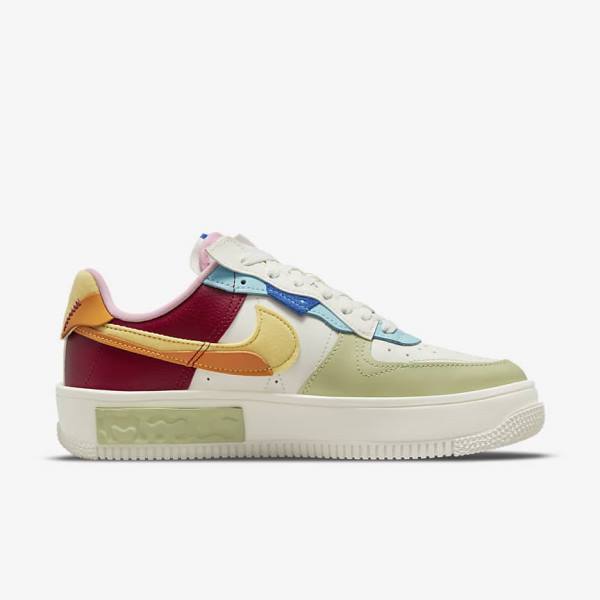 Women's Nike Air Force 1 Fontanka Sneakers Burgundy / Gold | NK564NQI