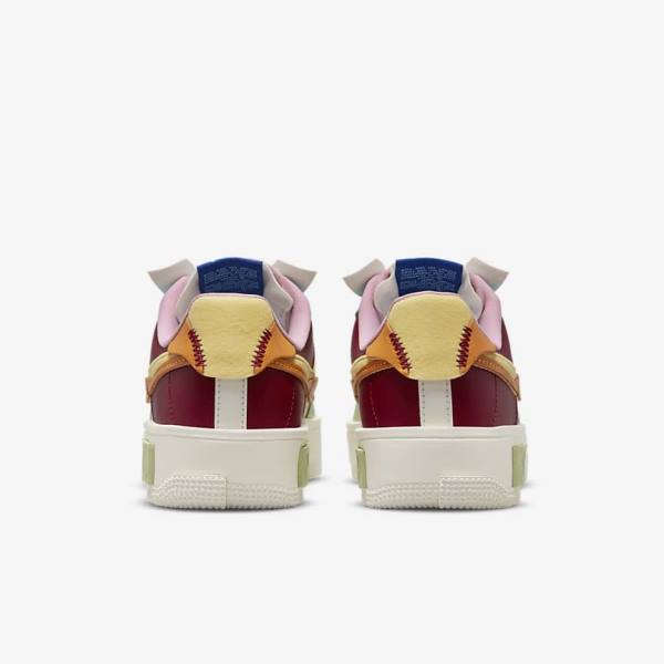 Women's Nike Air Force 1 Fontanka Sneakers Burgundy / Gold | NK564NQI