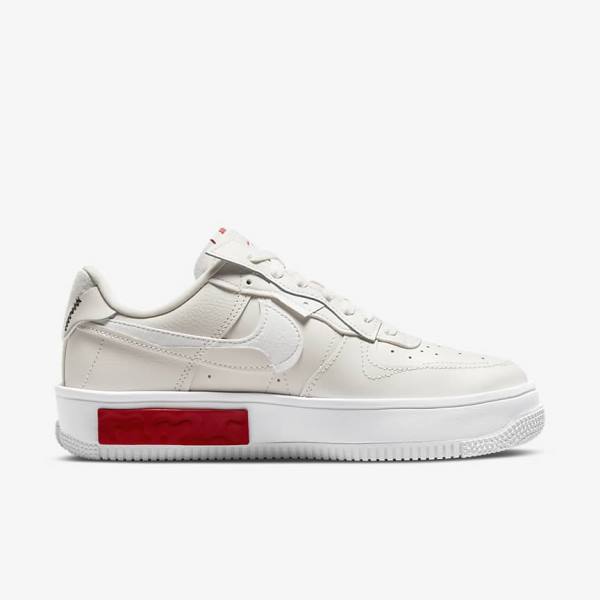 Women's Nike Air Force 1 Fontanka Sneakers White / Red | NK657KND