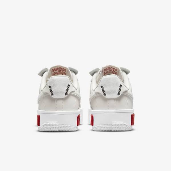 Women's Nike Air Force 1 Fontanka Sneakers White / Red | NK657KND