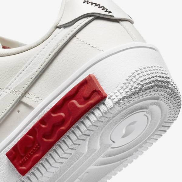 Women's Nike Air Force 1 Fontanka Sneakers White / Red | NK657KND