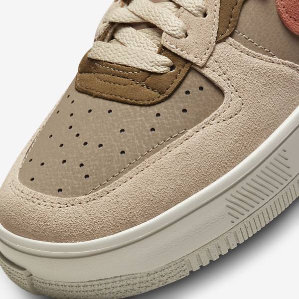 Women's Nike Air Force 1 Fontanka Sneakers Burgundy / Khaki | NK946JIE