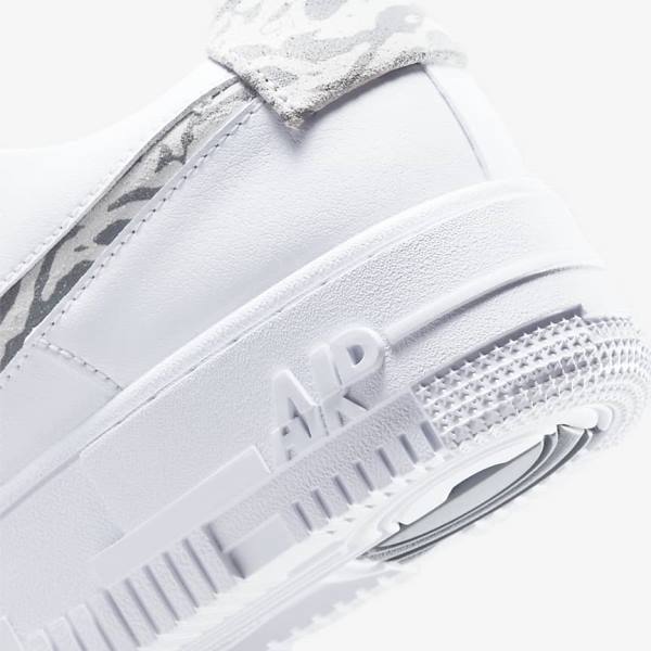 Women's Nike Air Force 1 Pixel SE Sneakers White / Grey / White | NK137UZC