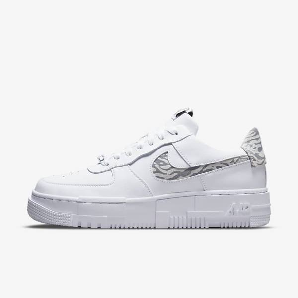 Women\'s Nike Air Force 1 Pixel SE Sneakers White / Grey / White | NK137UZC