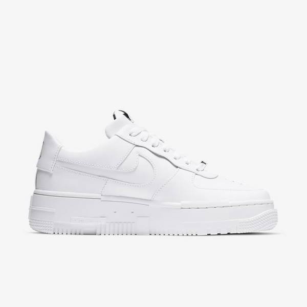 Women's Nike Air Force 1 Pixel Sneakers White / Black / White | NK312KJO