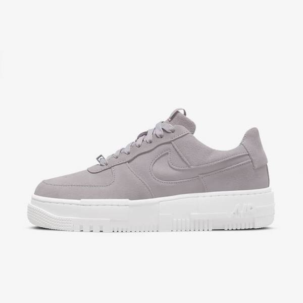 Women\'s Nike Air Force 1 Pixel Sneakers Grey / White / Grey | NK356CBW