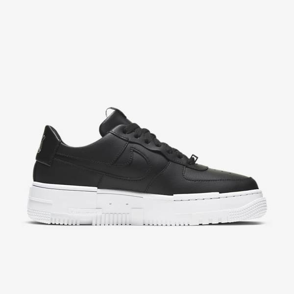 Women's Nike Air Force 1 Pixel Sneakers Black / White / Black | NK397AKR