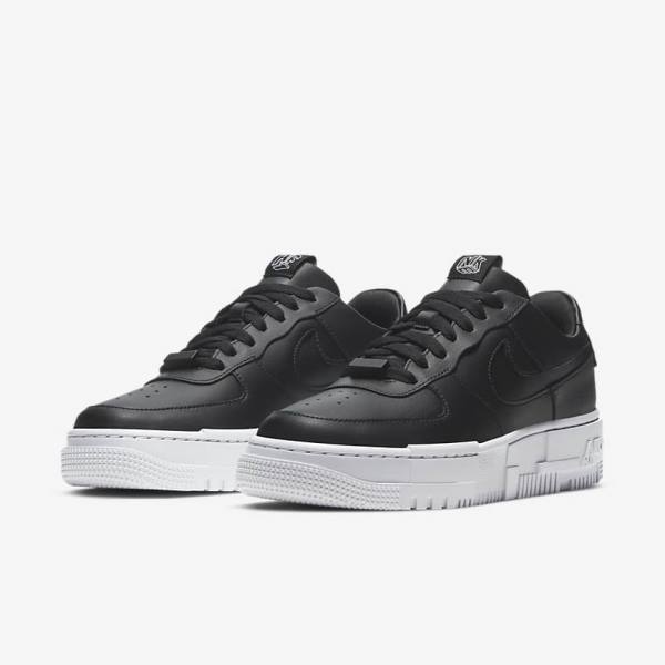 Women's Nike Air Force 1 Pixel Sneakers Black / White / Black | NK397AKR