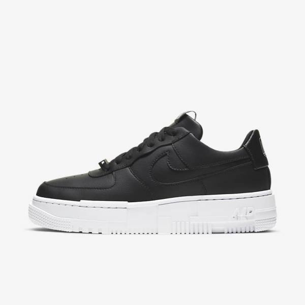 Women\'s Nike Air Force 1 Pixel Sneakers Black / White / Black | NK397AKR