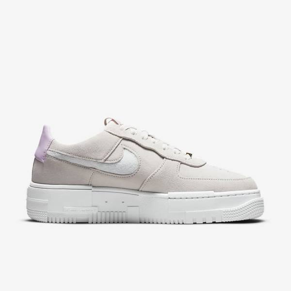 Women's Nike Air Force 1 Pixel Sneakers White / Light Beige / Pink | NK568WNI