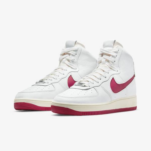 Women's Nike Air Force 1 Sculpt Sneakers White / Red | NK186EHZ