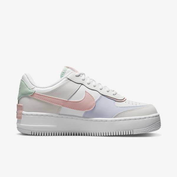 Women's Nike Air Force 1 Shadow Sneakers White / Mint / Grey | NK126XRJ