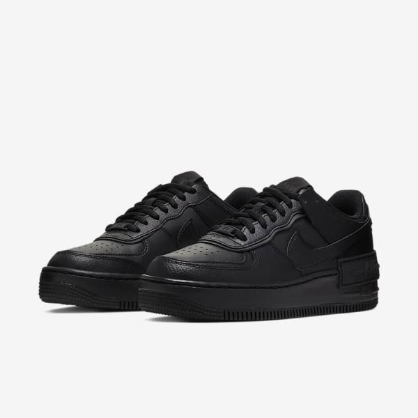 Women's Nike Air Force 1 Shadow Sneakers Black | NK213MSN