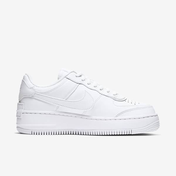 Women's Nike Air Force 1 Shadow Sneakers White | NK478BOL