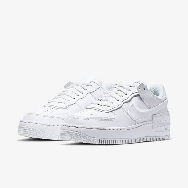 Women's Nike Air Force 1 Shadow Sneakers White | NK478BOL