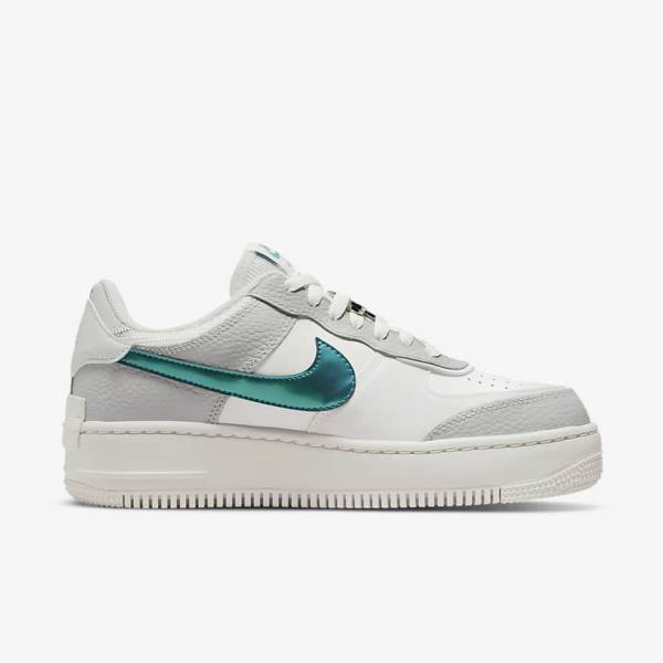 Women's Nike Air Force 1 Shadow Sneakers White / Grey / White | NK485CJP