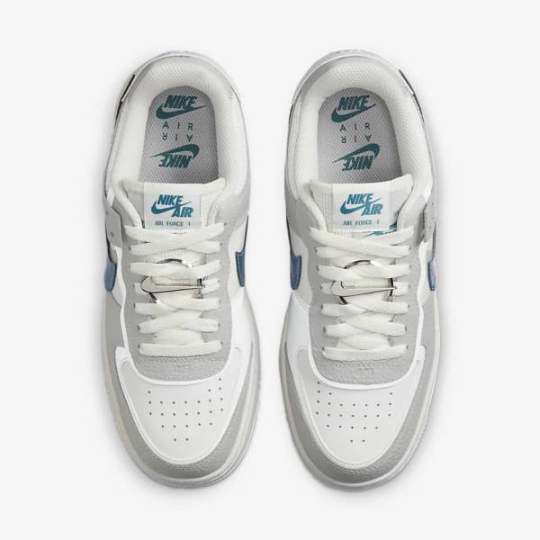 Women's Nike Air Force 1 Shadow Sneakers White / Grey / White | NK485CJP