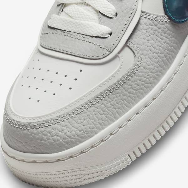 Women's Nike Air Force 1 Shadow Sneakers White / Grey / White | NK485CJP