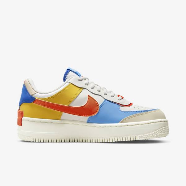 Women's Nike Air Force 1 Shadow Sneakers Royal / Orange / Blue | NK645QKT