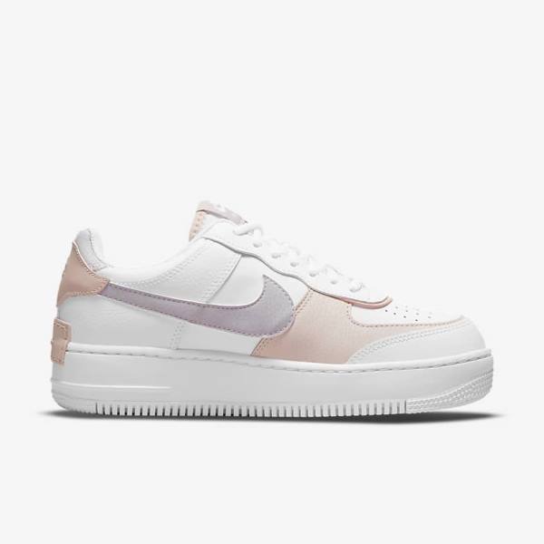 Women's Nike Air Force 1 Shadow Sneakers White / Pink / Rose / Grey | NK742RZG