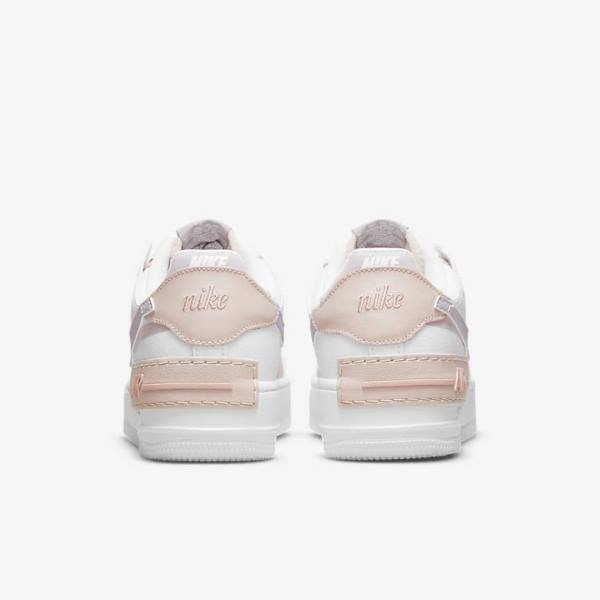 Women's Nike Air Force 1 Shadow Sneakers White / Pink / Rose / Grey | NK742RZG