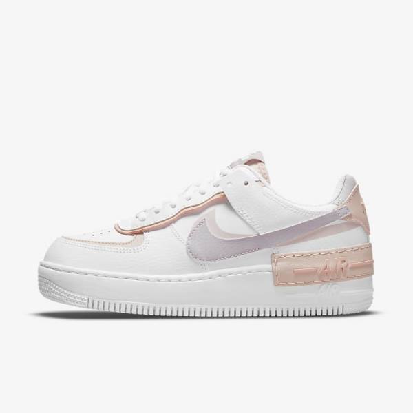 Women\'s Nike Air Force 1 Shadow Sneakers White / Pink / Rose / Grey | NK742RZG