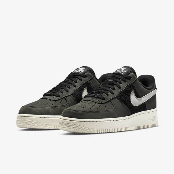 Women's Nike Air Force 1 Sneakers Black / Light Beige | NK016FVK