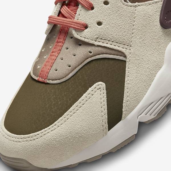 Women's Nike Air Huarache SP Sneakers Khaki / Burgundy | NK619SIP