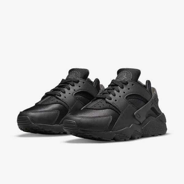 Women's Nike Air Huarache Sneakers Black / Dark Grey | NK157GPY