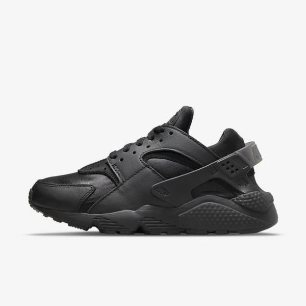 Women\'s Nike Air Huarache Sneakers Black / Dark Grey | NK157GPY