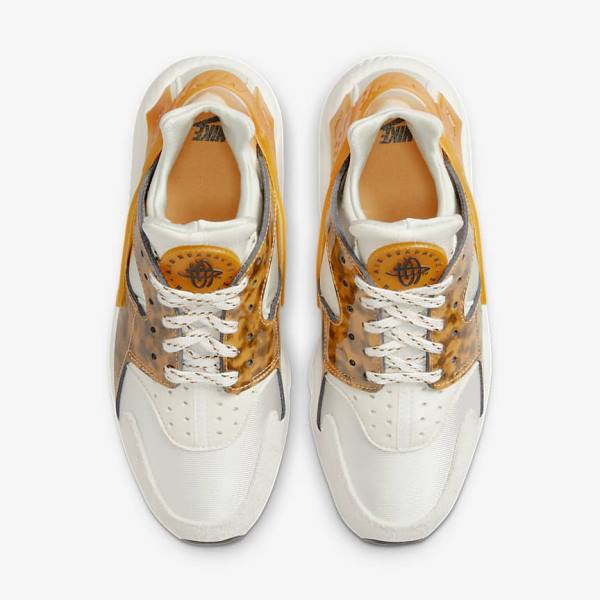 Women's Nike Air Huarache Sneakers Brown / Light Beige / Yellow | NK938NQM