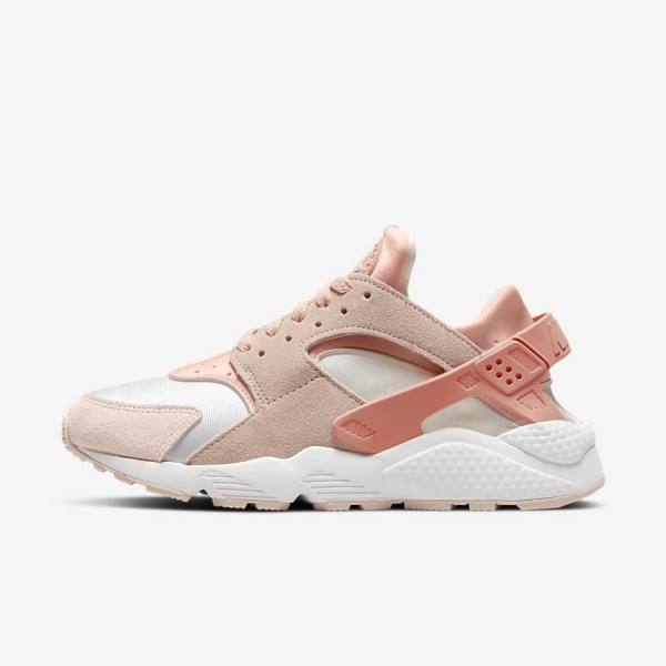 Women\'s Nike Air Huarache Sneakers White / Khaki Grey / Light | NK187TEA