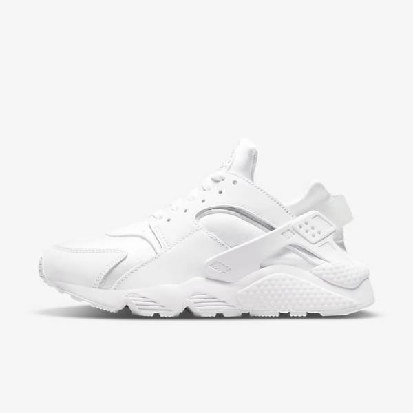 Women\'s Nike Air Huarache Sneakers White / Platinum | NK491GZF